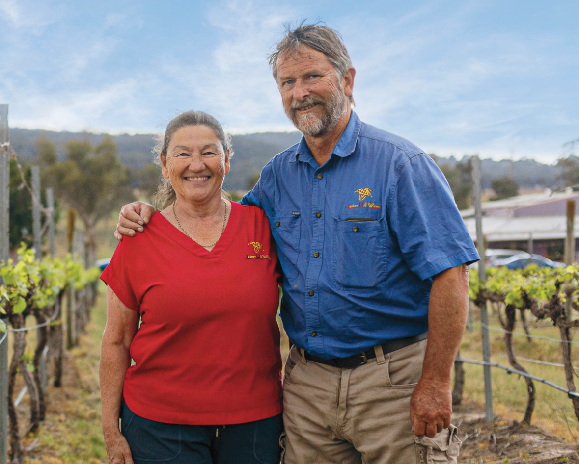 Ann and Mick Bourke from Jester Hill Wines at Glen Alpin, Queensland, who took part in the Energy Southern Queensland program funded by ACCIONA Energía to identify ways to increase energy productivity and efficiencies.