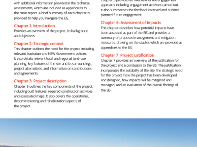 Guide to the EIS Overview of EIS chapters